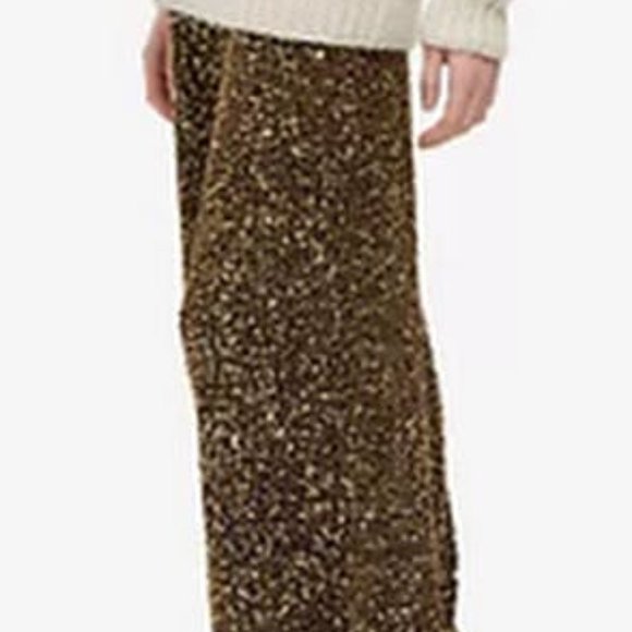 FRENCH Connection Aida Sequined Wide-Leg Pants - Picture 3 of 5
